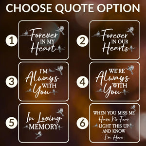 Custom Photo When You Miss Me - Personalized Crystal Globe Lamp - Christmas Sympathy Gift for Family