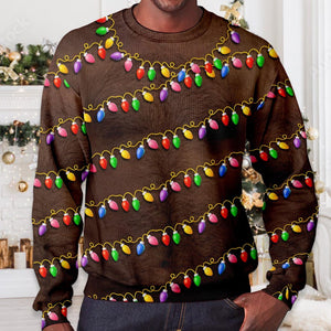 Funny Hairy Chest Christmas Sweater: Men's Ugly Holiday Party Outfit