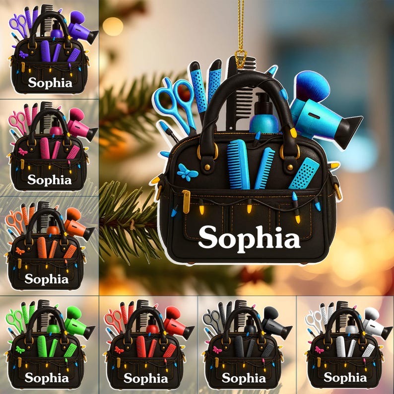 Hairstylist 2D Flat Ornament, Custom Hair Dresser Ornament, Hair Stylist Ornament, Gift For Hair Stylist, Gift for Hairdresser, Hair Salon