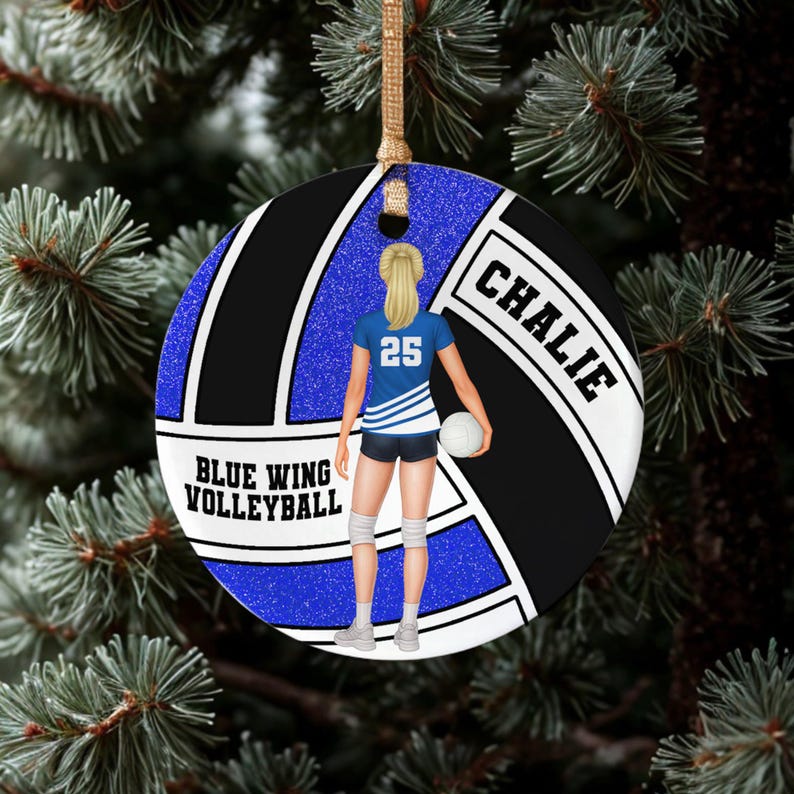 Volleyball Girl Ornament, Custom Volleyball Player Christmas Ornament, Sports Ornament 2025, Christmas Gift for Sport Lover, Christmas Gifts