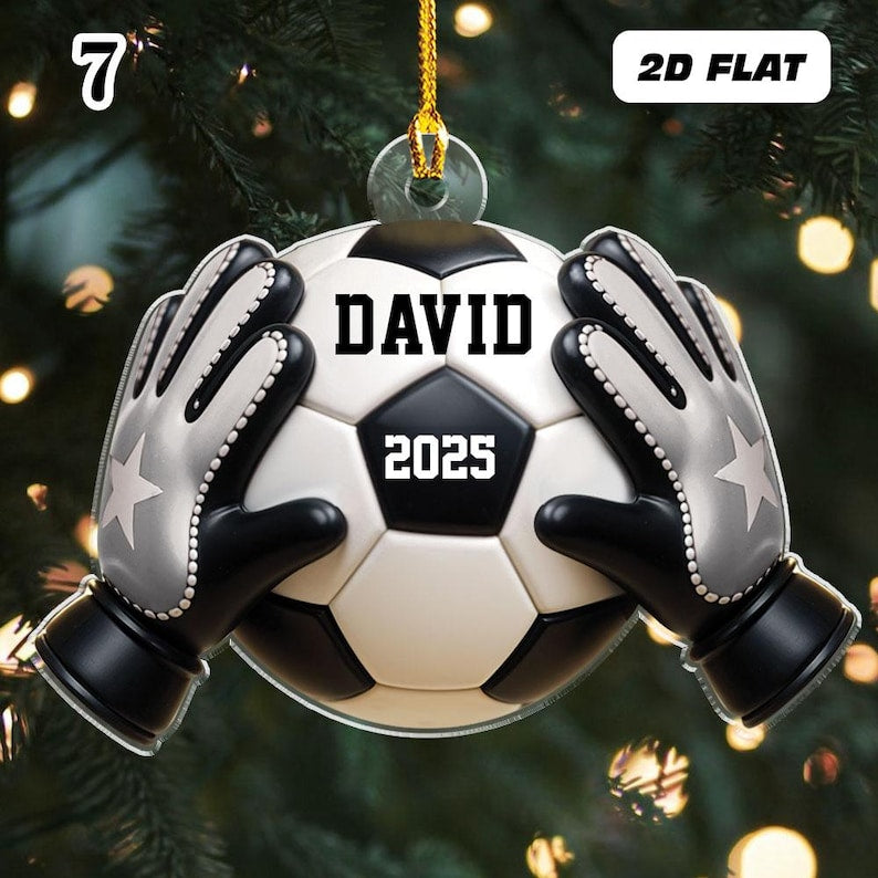 Goal Keeper Christmas Ornament, Custom Soccer Ornament, Sport Christmas Ornament, Personalized Soccer Ornament, Soccer Gift,Goal Keeper Gift