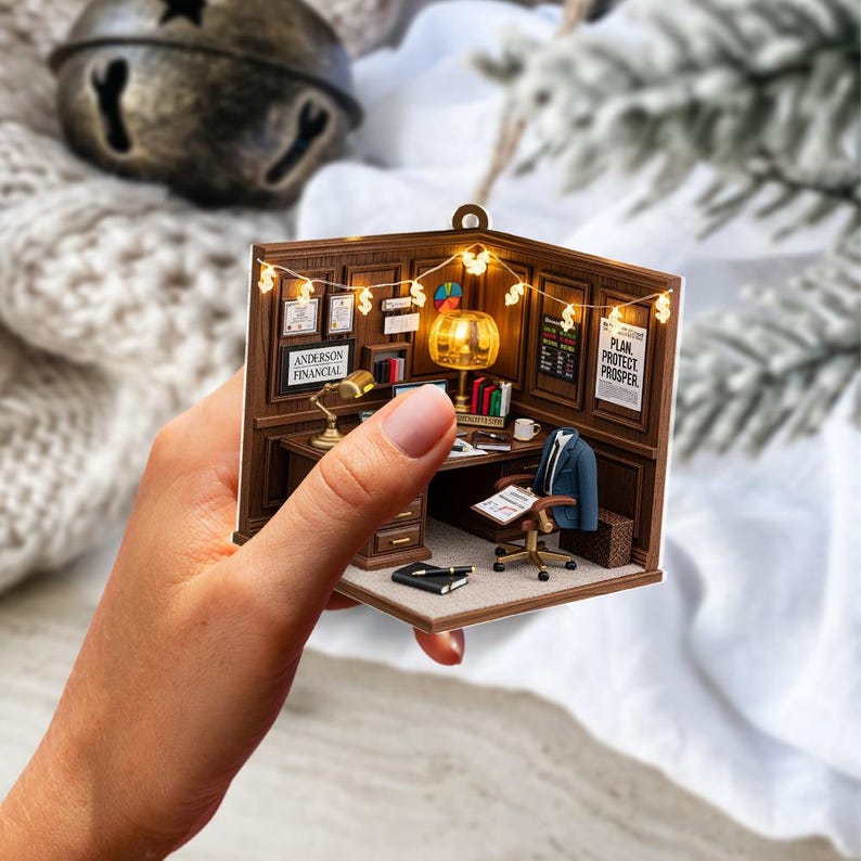 Financial Advisor Ornament, Custom Finance Decor, Stock Market Gift, Banker Ornament, Money Manager Gift, Office Desk Ornament