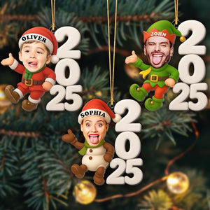 Personalized Family Christmas Ornament: Funny Custom Face Holiday Decoration