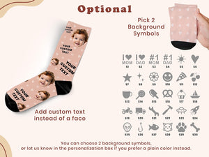 Custom Socks from Photo, Custom Pet Parent Gift, Dog Dad Gift, Father's Day Gift, Dog and Owner Photo on Socks, Dog and Human Face Socks