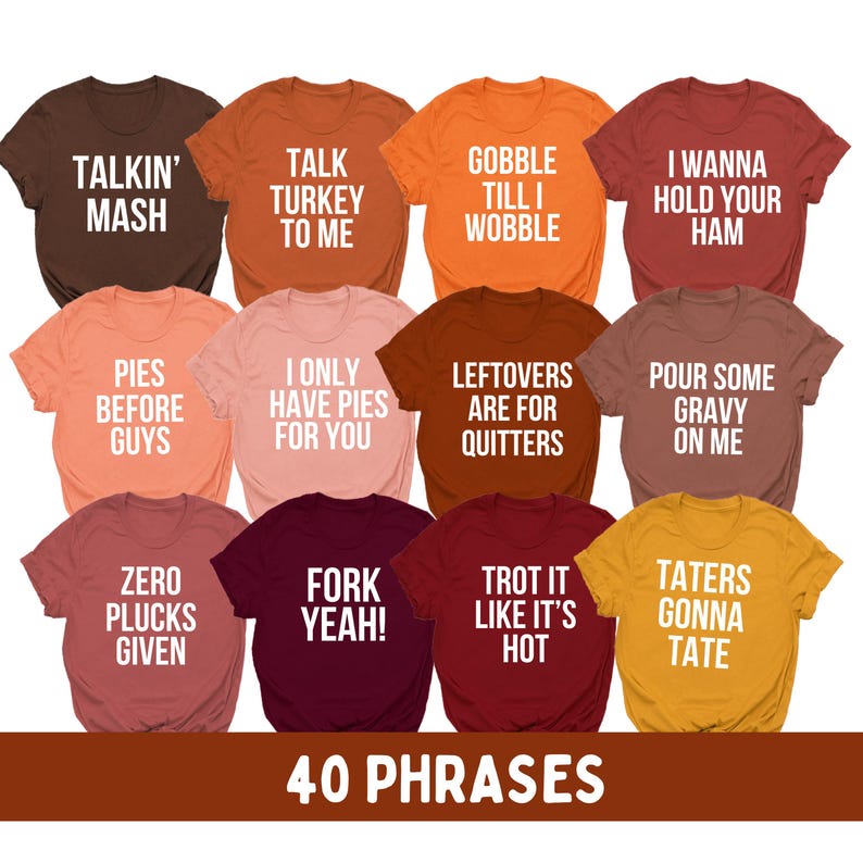 Family Thanksgiving Shirts, Thanksgiving Puns, Funny Thanksgiving Shirts, Teacher, Thanksgiving Party Shirts, Friendsgiving, Matching Shirts