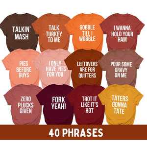 Family Thanksgiving Shirts, Thanksgiving Puns, Funny Thanksgiving Shirts, Teacher, Thanksgiving Party Shirts, Friendsgiving, Matching Shirts