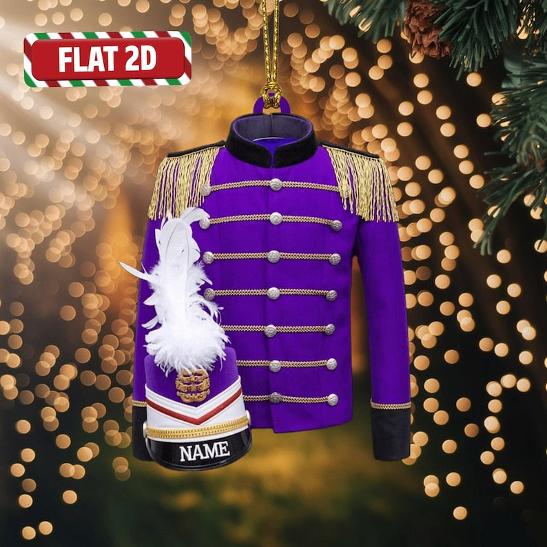 Custom Marching Band Christmas Ornament, Tree Hanging Decor, Flat 2D Acrylic, Personalized Musician Gift for Her Holiday Keepsake 2025