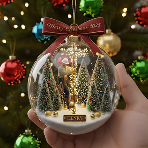 Personalized Lineman Christmas Ornament 2025: Acrylic Keepsake, 2D Flat Ornament