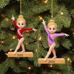 Personalised Gymnast Ornament, Gymnasts Christmas Gift, Gymnastic Girl Christmas Ornament, Sport Lover Christmas Keepsake, Girlfriend Gift