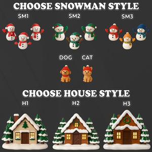 Custom Snowman Family With Pet Acrylic Ornament 2025, Family Christmas Tree Decor, Holiday Keepsake Gift for Large Families, Christmas Gift