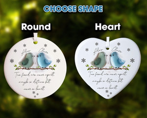 Custom Friend Sea Glass Apart 2D FLAT Ornament,Timeless Friendship Christmas Ornament,BFF Bestie Best Friend Couple Gift,True Friend Forever