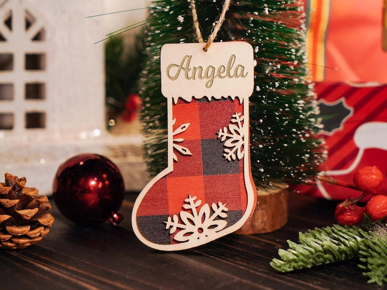 Personalized Family Christmas Tree Ornament,Family Name Ornament,Custom Wooden Family Christmas Ornament,Christmas Decor,Holiday Ornament