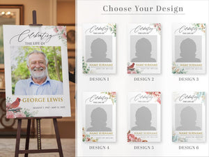 Custom Funeral Welcome Sign, Memorial Welcome Sign, Personalized Memorial Sign, Funeral Sign with Picture, Celebration of Life Sign