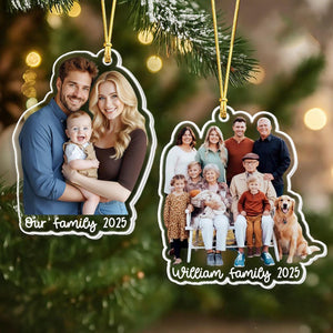 Personalized Family Photo Ornament: Acrylic Portrait Christmas Keepsake 2025