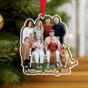 Personalized Family Photo Ornament: Acrylic Portrait Christmas Keepsake 2025