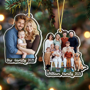 Personalized Family Photo Ornament: Acrylic Portrait Christmas Keepsake 2025