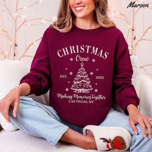 Personalized Family Christmas Sweatshirts, Matching Family Christmas Sweaters, Custom Name Christmas Shirt, Adult Unisex and Youth Christmas