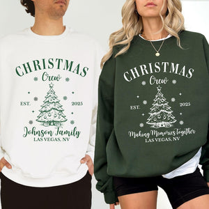 Personalized Family Christmas Sweatshirts, Matching Family Christmas Sweaters, Custom Name Christmas Shirt, Adult Unisex and Youth Christmas