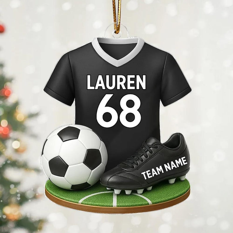 Personalized Soccer 2025 Ornament, Soccer Player Gift, Soccer Team Gift, Soccer Christmas Decoration, Sport Christmas Ornament, Gift For Son