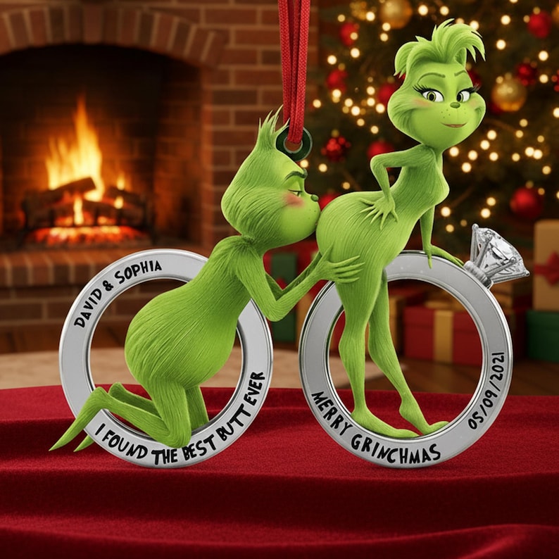 Personalized Naughty Couple Christmas Ornament Funny Romantic Gift for Couples