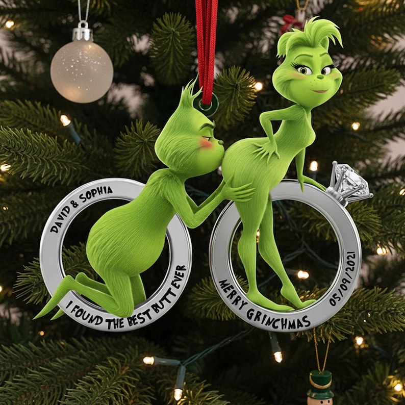 Personalized Naughty Couple Christmas Ornament Funny Romantic Gift for Couples