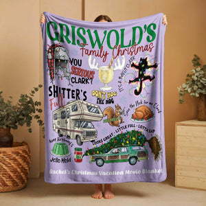 Griswold Family Christmas Blanket, National Lampoon's Christmas Vacation Throw, Funny Movie Throw, Holiday Movie Throw Gift