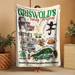 Griswold Family Christmas Blanket, National Lampoon's Christmas Vacation Throw, Funny Movie Throw, Holiday Movie Throw Gift