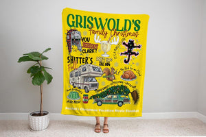 Griswold Family Christmas Blanket, National Lampoon's Christmas Vacation Throw, Funny Movie Throw, Holiday Movie Throw Gift