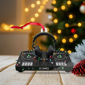 CUSTOMIZABLE DJ Controller Ornament, PERSONALIZABLE Acrylic Music Lover Gift, Mixer Christmas Tree Decor, Gift for Him Her Friends Family