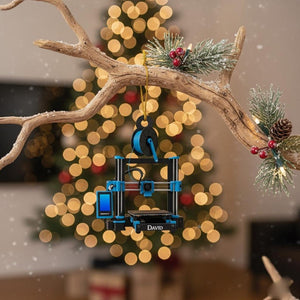 3D Printer Christmas Ornaments, Flat Holiday Ornaments for Makers, Printing Enthusiasts, Holiday Gifts for Tech Lovers