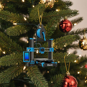 3D Printer Christmas Ornaments, Flat Holiday Ornaments for Makers, Printing Enthusiasts, Holiday Gifts for Tech Lovers