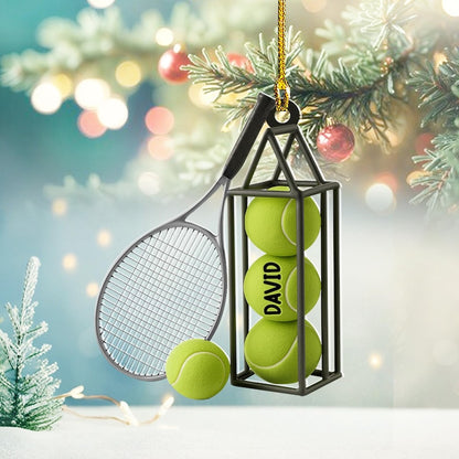 Personalized Tennis Christmas Ornament, Tennis Christmas Ornament Gifts for Tennis Player Custom Name Tennis Gifts for Tennis Keepsake Gift