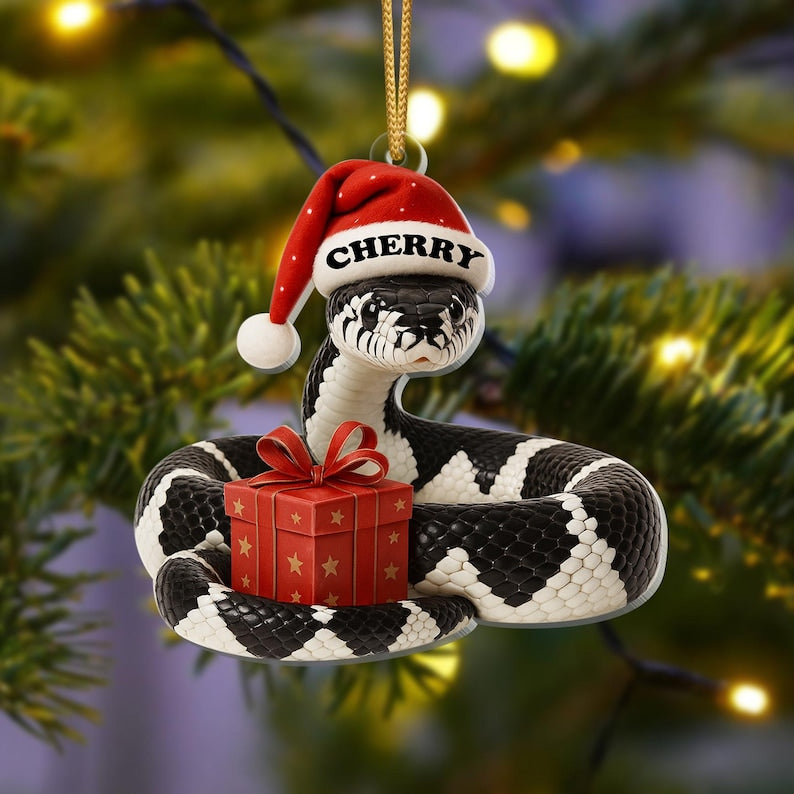 Personalized Ball Python Ornament 2025, Custom Snake Christmas Ornament, Reptile Lover Gift, Exotic Pet Ornament, Snake Owner Holiday Decor