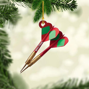 Personalized Dartboard Christmas Ornament: Gift for Darts Lover