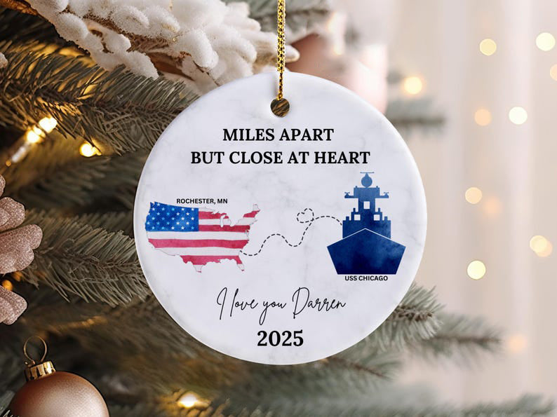 Personalized Navy Ornament Navy Christmas Decoration Navy Gifts For Navy Deployment Gift For Spouse US Navy Gift Military Dad Maritime Gifts