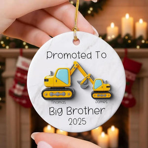 Promoted To Big Brother Ornament, First Christmas As Big Brother, New Sibling Gift, Brother Christmas Ornament, Sibling Keepsake Xmas 2025