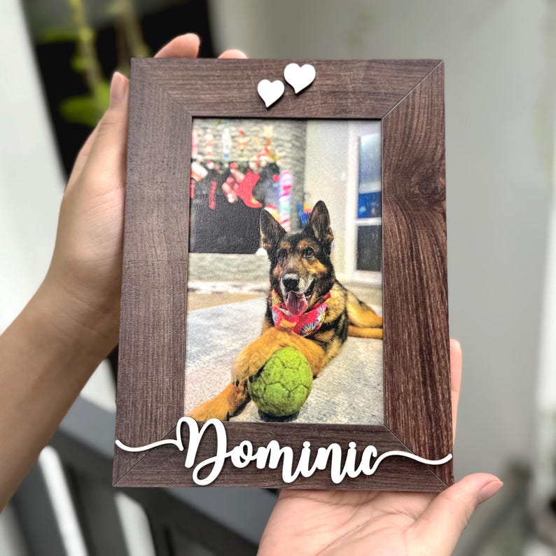 Personalized Pet Picture Frame,Dog Frame,Dog Memorial Gift,Pet Name Photo,Cat Dog Lover,Cat Memorial,Pet Portrait,New Pet Gift,Pet Keepsake