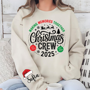 Custom Christmas Crew Sweatshirt- Matching Family Holiday Shirt, Xmas Pajamas Top, Toddler Sweater