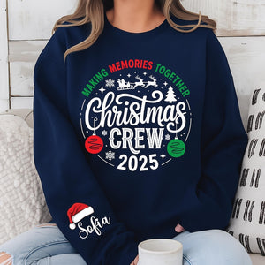 Custom Christmas Crew Sweatshirt- Matching Family Holiday Shirt, Xmas Pajamas Top, Toddler Sweater