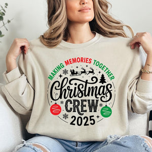 Custom Christmas Crew Sweatshirt- Matching Family Holiday Shirt, Xmas Pajamas Top, Toddler Sweater