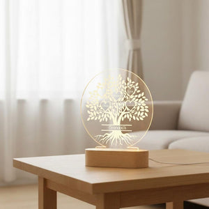 Family Tree Night Light, Mother's Day Gifts For Families, Gift For Grandma Grandparents, Gifts From Children, Family Names LED Lamp