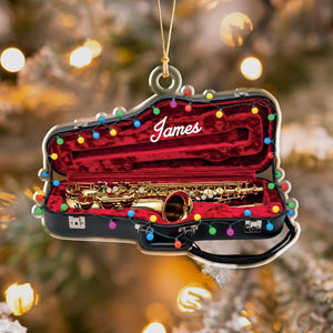 Personalized Saxophone Ornament, Saxophone Shaped Ornament, Music Instrument Christmas Decoration, Gift For Musicians, Gift For Saxophonist