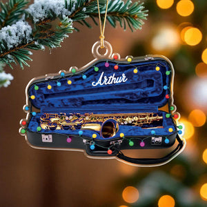 Personalized Saxophone Ornament, Saxophone Shaped Ornament, Music Instrument Christmas Decoration, Gift For Musicians, Gift For Saxophonist