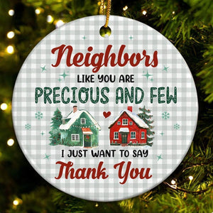 Thank You Neighbours Heart Ornament 2025 Sea Glass Appreciation Gift, Christmas Keepsake for Neighbor