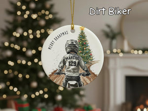 Motocross or ATV Personalized Christmas Ornament 2025 Custom Gift for Motocross Riders, Dirt bike lovers, and Off-road Families.