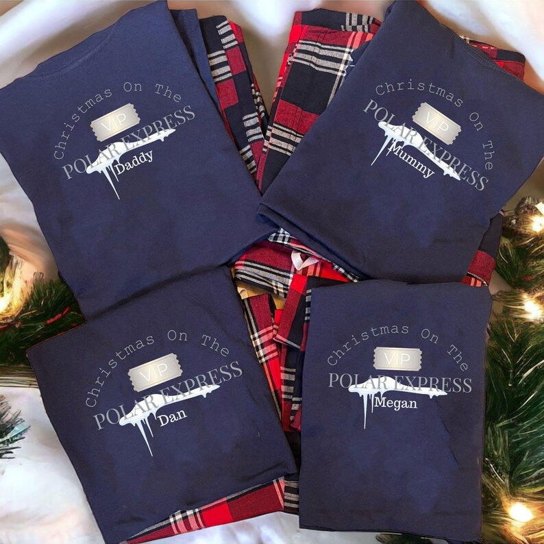 Polar Express Christmas Pyjamas, Family Matching Christmas Pjs