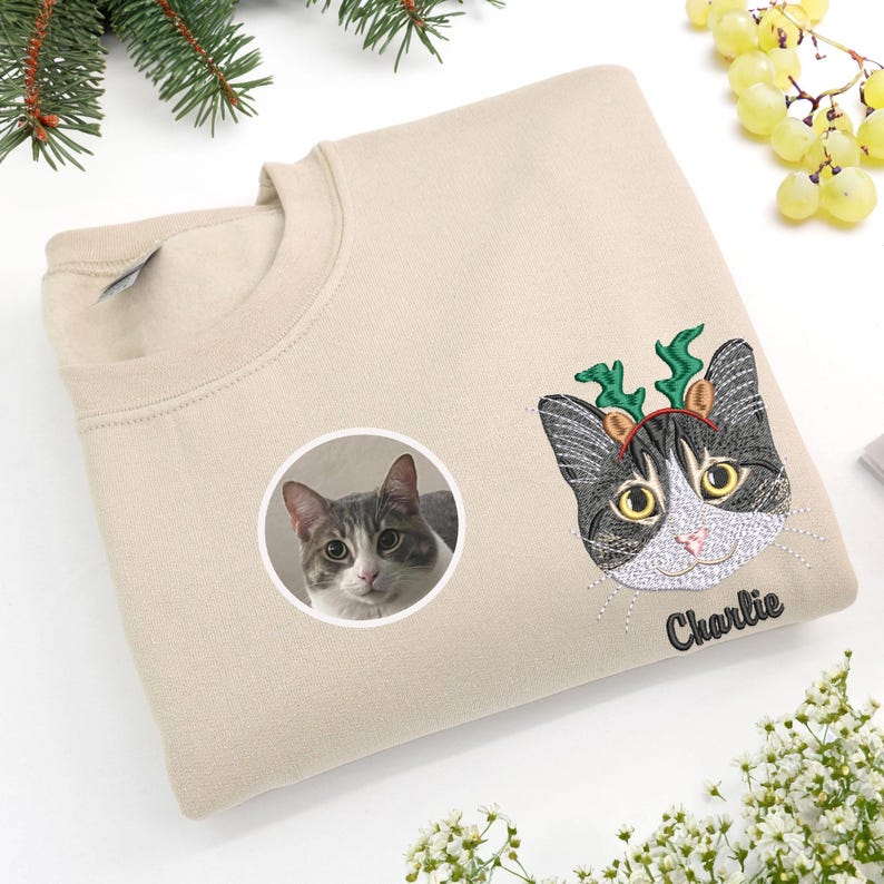 Custom Embroidered Dog Christmas Sweatshirt, Personalized Santa Hat Dog Lover Holiday, Pet Lover Gift il_794xN.7307873129_2c6d.jpg
