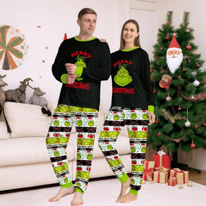 Grinch Family Matching Christmas Pajamas Set Holiday PJs for Family, Kids & Baby, Funny Xmas Sleepwear, Grinch PJs, Matching Holiday PJs