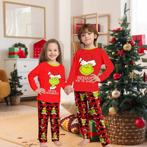 Grinch Family Matching Christmas Pajamas Set Holiday Sleepwear for Kids & Adults, Funny Xmas PJs, , Grinch PJs, Matching Holiday PJs