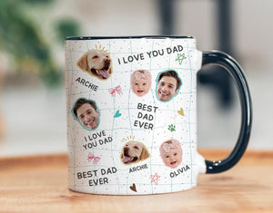 Custom photo coffee mug, Personalized cup with photo, Custom picture mug for Dad/ Grandpa, Custom mug